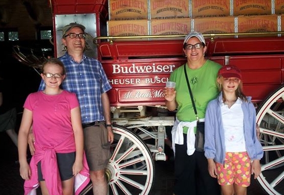 2013-08-10 Grant's Farm Curti with beer wagon.jpg